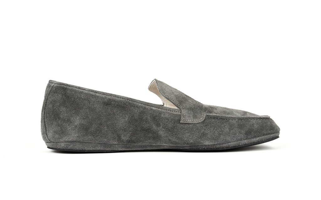 antonio conti luxury leather house shoes slippers mules men man grijs grey scamosciato daim leder lederen pantoffels